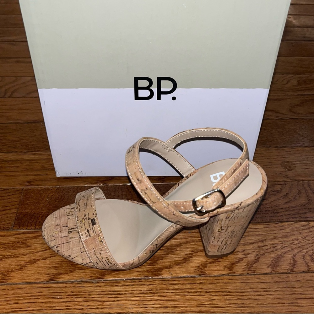 BP. Lula Slingback Sandal Natural Cork & Leather Women’s Size 4.5 - Picture 4 of 7